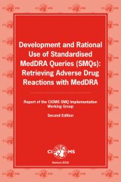Development and Rational Use of Standardised MedDRA Queries (SMQs): Retrieving Adverse Drug Reactions with MedDRA – Second Edition