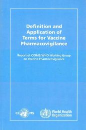 Definitions and Applications of Terms for Vaccine Pharmacovigilance