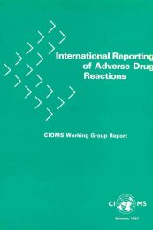 International Reporting of Adverse Drug Reactions