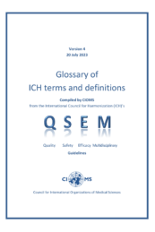 Glossary of ICH terms and definitions