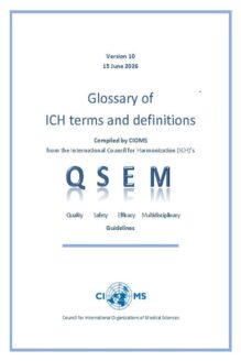 Glossary of ICH terms and definitions